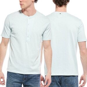 Billy Reid Men's Blue Henley Shirt